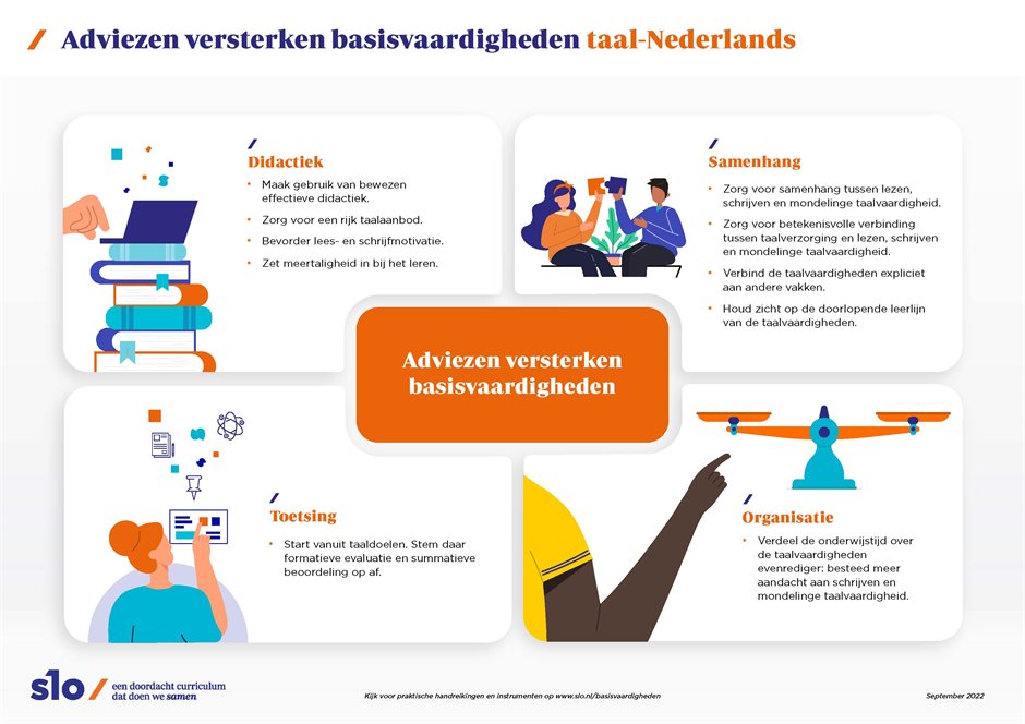 Bekijk Infographic Adviezen Basisvaardigheden Taal